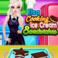 Elsa Cooking Ice Cream Sandwiches